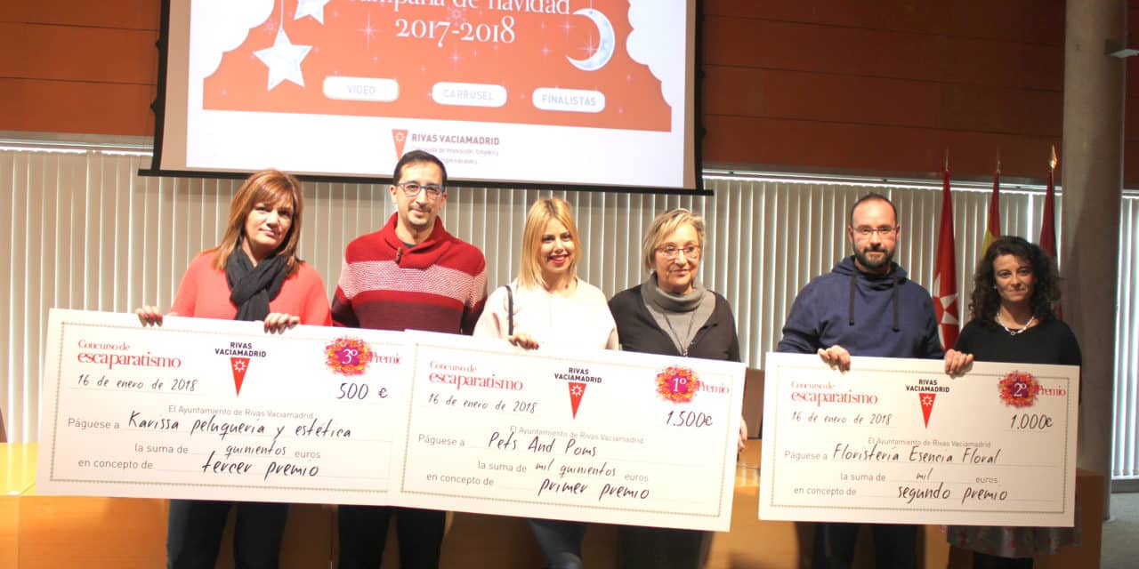 Rivas Vaciamadrid entregó los premios de las Campañas Promocionales Navideñas del pequeño comercio