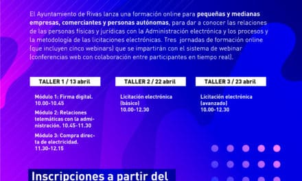 Webinarios del Ayuntamiento de Rivas para aprender a licitar electrónicamente con la administración local