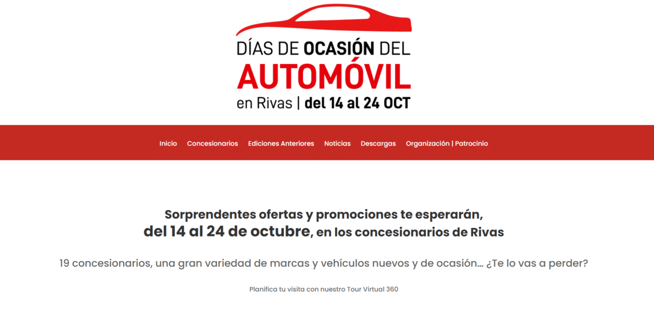 Diecinueve concesionarios ofrecerán descuentos y promociones especiales en los “Días de Ocasión del Automóvil en Rivas”  (del 14 al 24 de octubre )