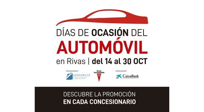 Los ‘Días de Ocasión del Automóvil en Rivas’ entran en la recta final  ofreciendo descuentos y promociones especiales para las personas que compren vehículos nuevos o de segunda mano
