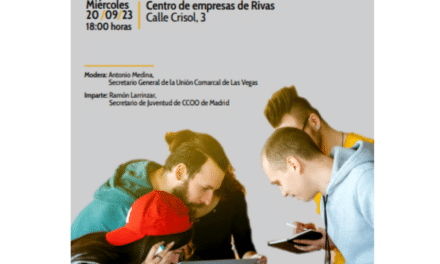 El 20 de septiembre CCOO Las Vegas ofrecerá en Rivas un Taller práctico para los jóvenes que buscan su primer empleo