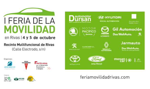 Rivas celebra en octubre su primera Feria de la Movilidad: un espacio de oportunidades en vehículos sostenibles con conferencias, ocio infantil y gastronomía