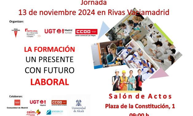 “La formación, un presente con futuro laboral”: apúntate a la jornada gratuita que se celebra este miércoles en el Ayuntamiento de Rivas