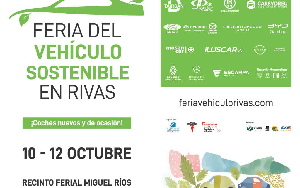 Alrededor de 400 automóviles se ofrecerán con ventajas exclusivas en la Feria del Vehículo Sostenible de Rivas